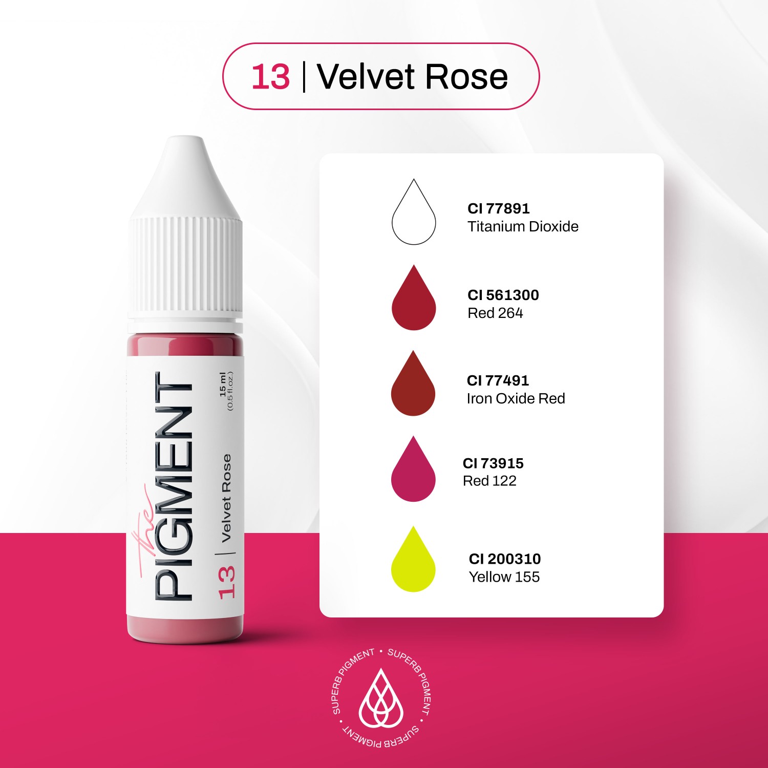 THE PIGMENT ტუჩის პიგმენტი Velvet Rose 15 მლ.